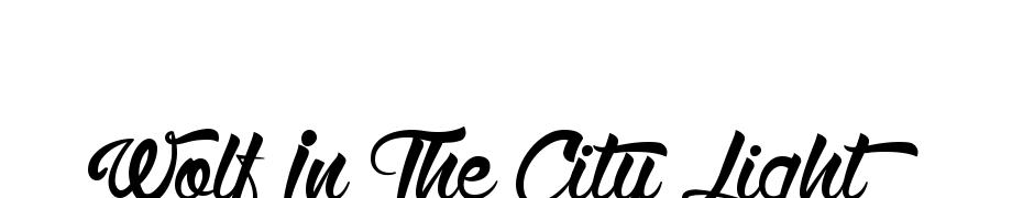 Wolf In The City Light Font Download Free